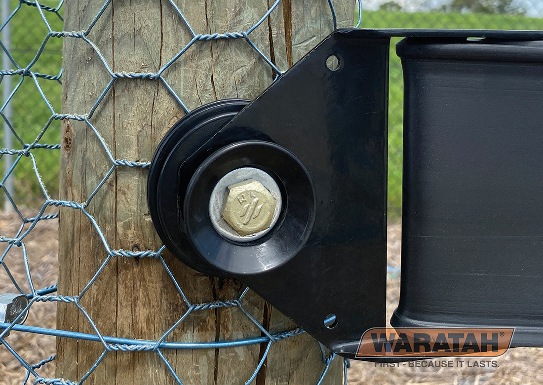 WAR Flex Rail Electric End Flat Bracket Insitu