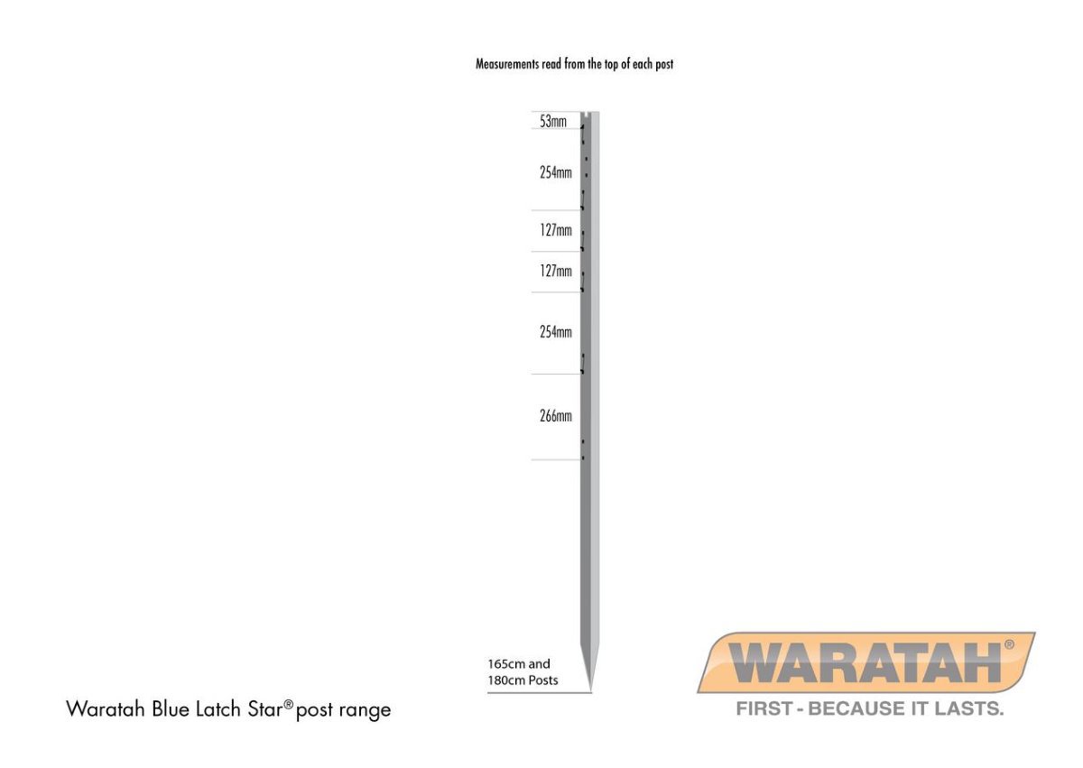 1 WAR Posts Blue Latch Star Posts Range