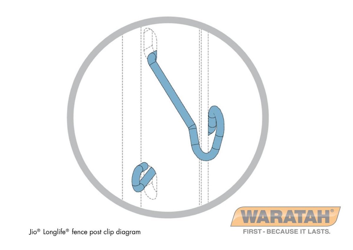 WAR Fencingaccessories Jio LL Fence Post Clip Diagram